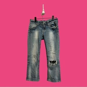 Miss Me Distressed and Embellished Jeans Designed for Buckle Vintage Size 27